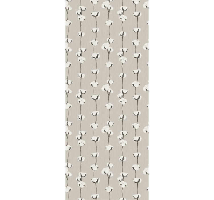 Cotton blossom trail flowers wallpaper - TenStickers
