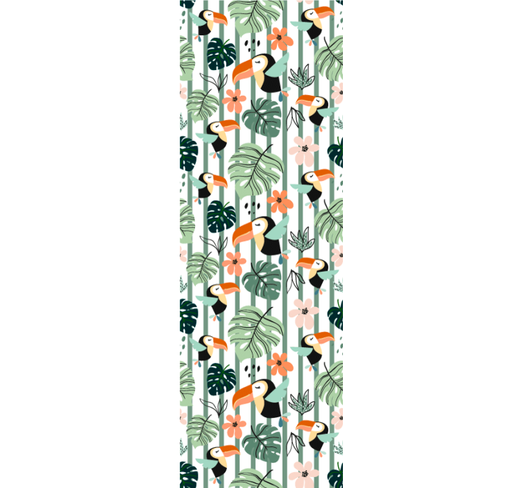 Tropical Toucan Theme animals wallpaper - TenStickers