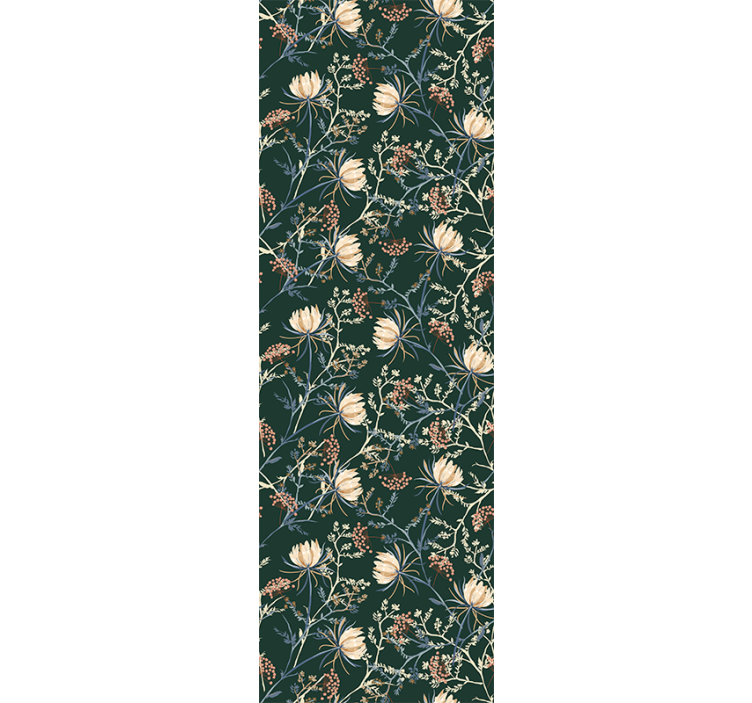 Botanical Floral Print flowers wallpaper - TenStickers