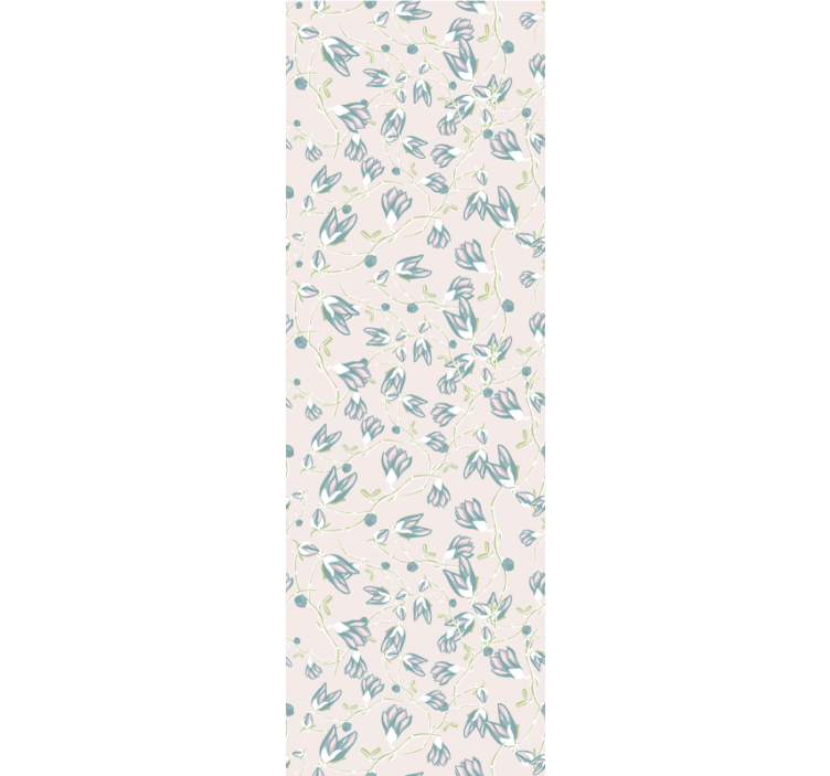 Subtle bloom print flowers wallpaper - TenStickers