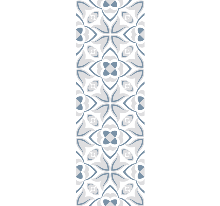 Elegant Floral Shapes tile effect wallpaper - TenStickers