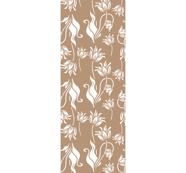 Elegant beige display floral wallpaper - TenStickers