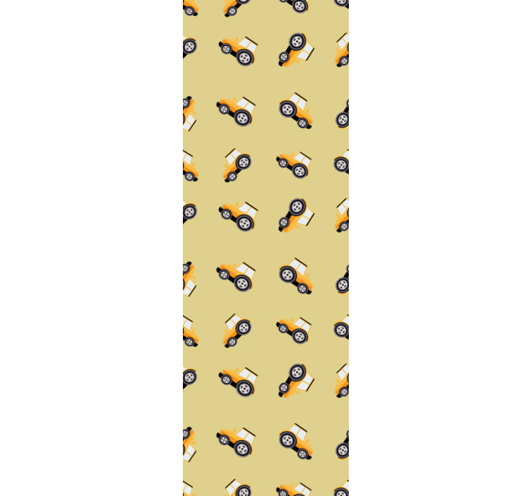 Cute construction trucks wallpaper childrens room - TenStickers