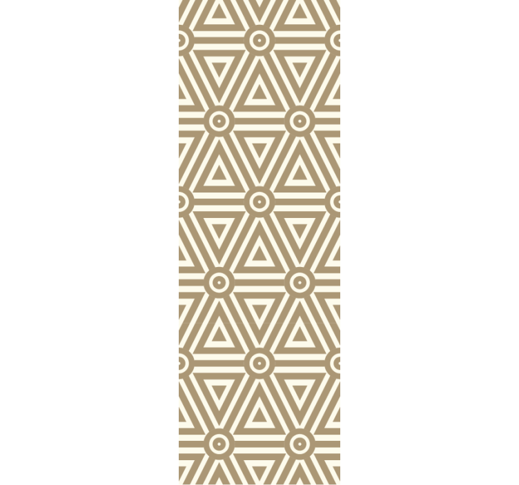 Triangular Beige Arrangement wallpaper geometric - TenStickers