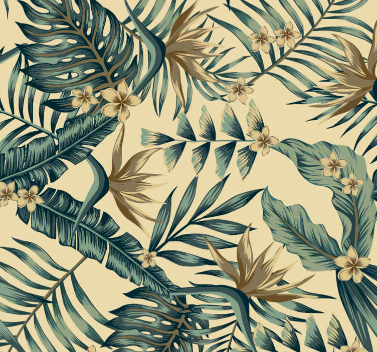 Tropical Botanical Scene nature wallpaper - TenStickers