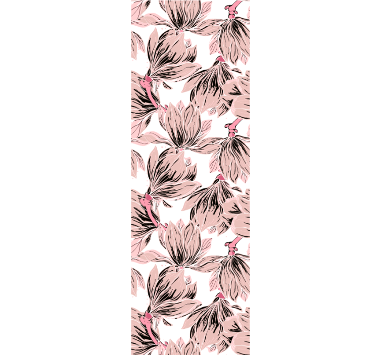 Elegant Pink Blooms floral wallpaper - TenStickers