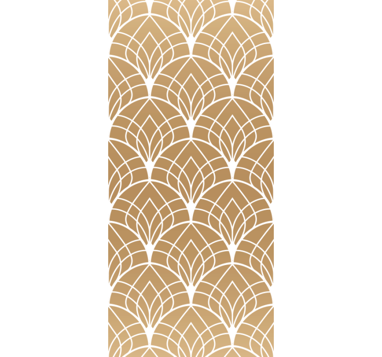 Stylish Leaf Shapes tile effect wallpaper - TenStickers