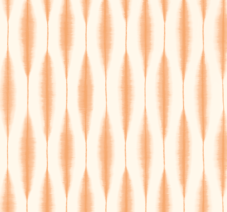 "Ikat Kasuri" orange goemetric wallpaper - TenStickers