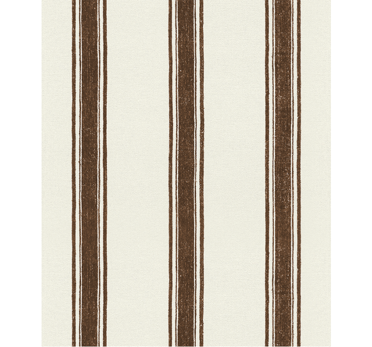 Geometric wallpaper vertical lines in brown - TenStickers