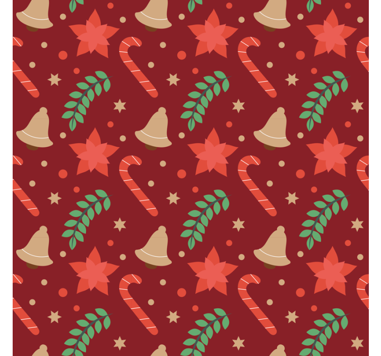 Holiday christmas wallpaper candy cane design - TenStickers