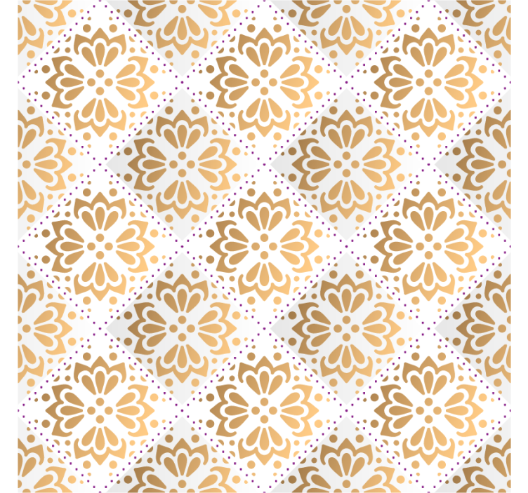 Living area wallpaper golden mandalas design - TenStickers