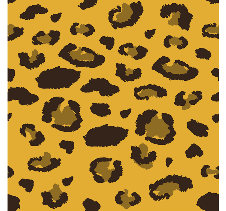 Living area wallpaper leopard animal print - TenStickers
