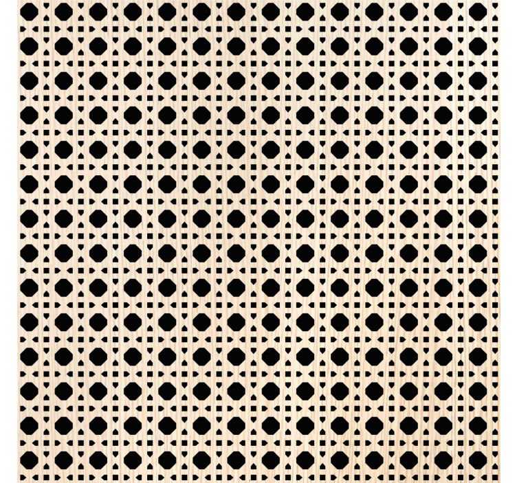 Living area wallpaper light brown caning - TenStickers