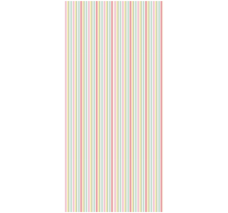 Living area wallpaper in horizontal pastel stripes - TenStickers