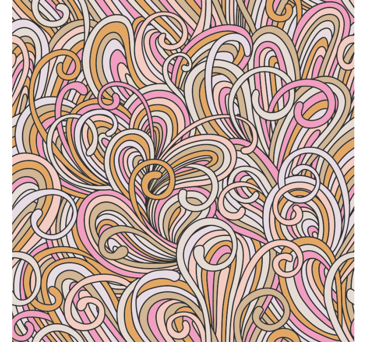 Kallax abstract wall paper in bedroom - TenStickers