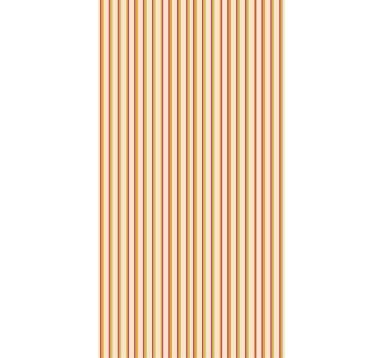Ornamental wallpaper retro pastel striped design - TenStickers