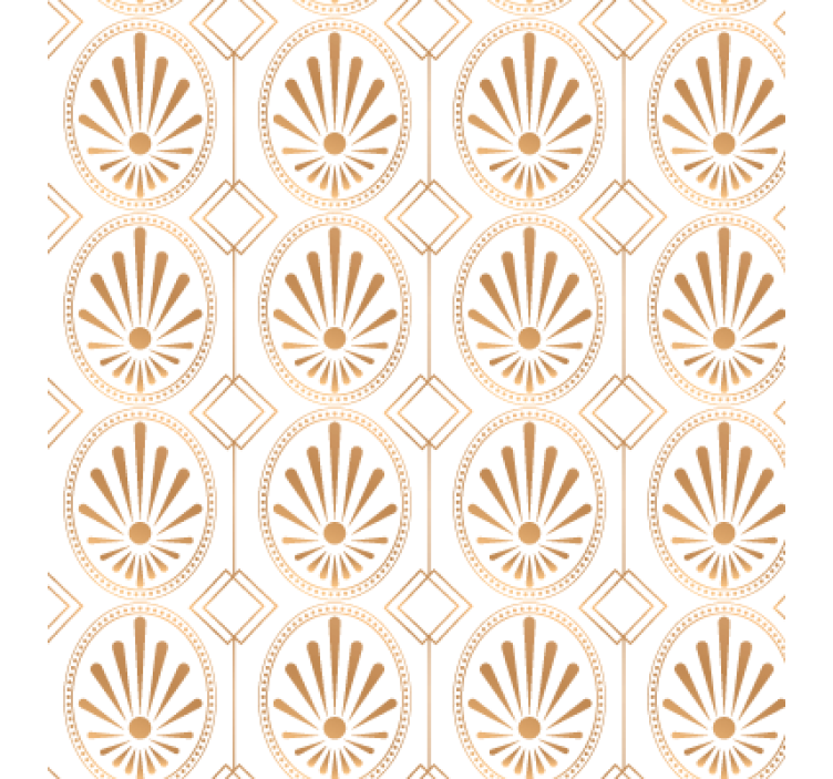Textured wallpaper modern art white and gold pattern - TenStickers
