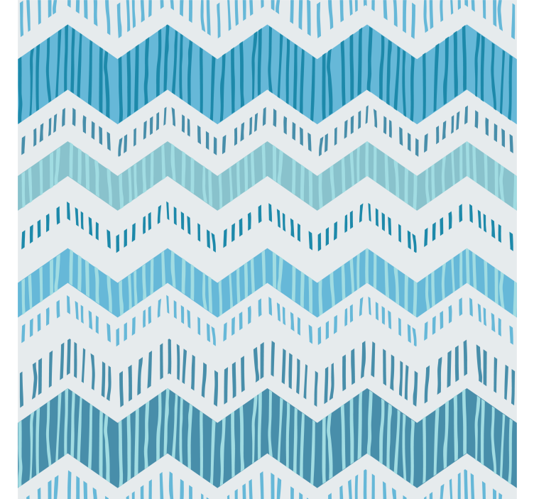 Textured wallpaper blue zig zag - TenStickers
