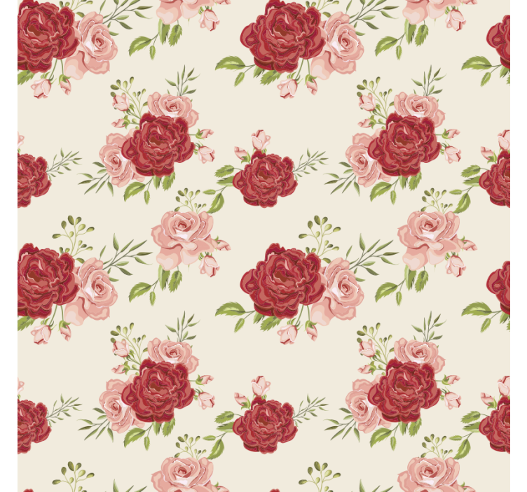 Graceful roses flowers wallpaper - TenStickers