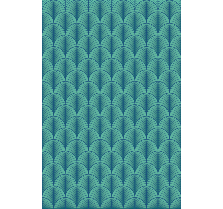 Green blue wall paper in bedroom - TenStickers