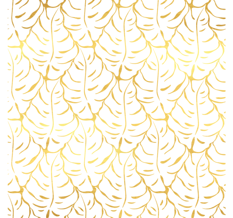 Graceful tropical leaves wall paper in bedroom - TenStickers