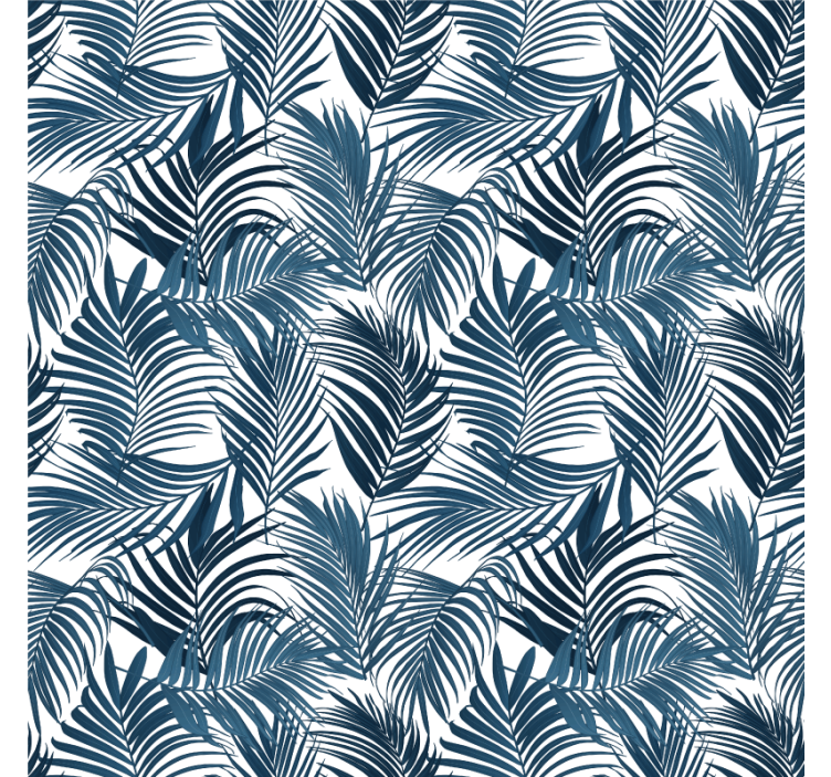 Tropical leaf wallpaper in bedroom - TenStickers