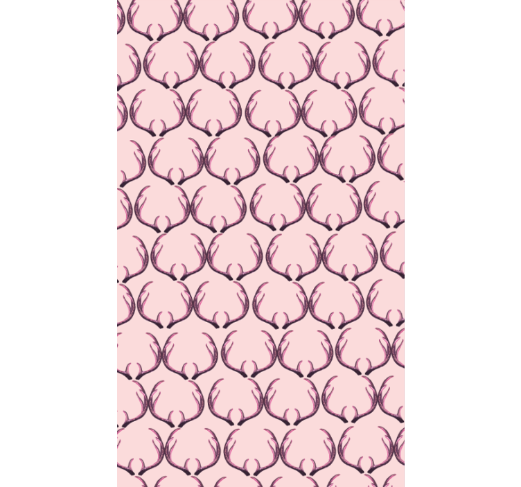 Animals wallpaper pink stag antlers - TenStickers