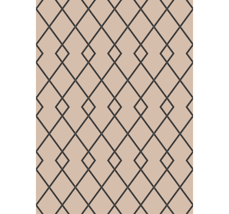 Wallpaper for dining area geometric beige diamond pattern - TenStickers