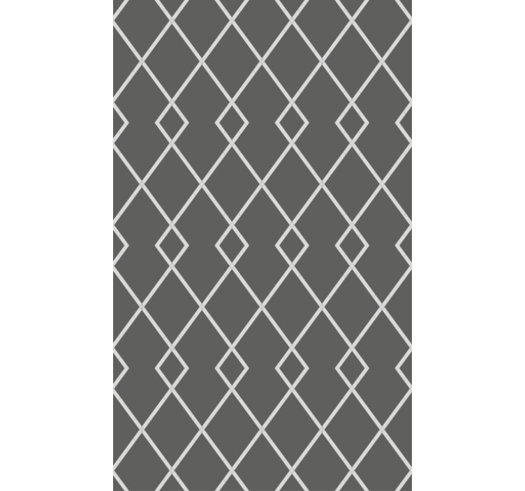 Wallpaper for dining area gray and white diamond design - TenStickers