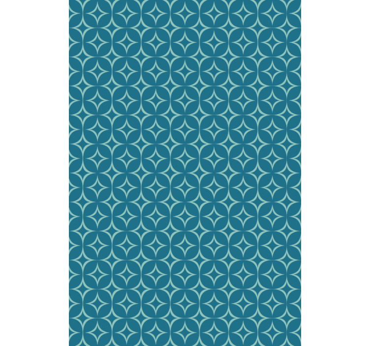 Wallpaper geometric blue elegant circles - TenStickers