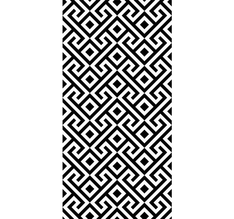 Wallpaper geometric bold black and white design - TenStickers
