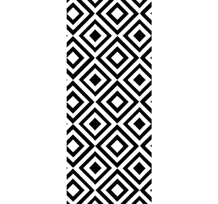 Wallpaper geometric black and white - TenStickers