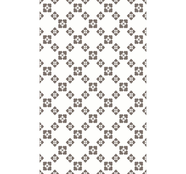 Nature wallpaper beige four clovers design - TenStickers