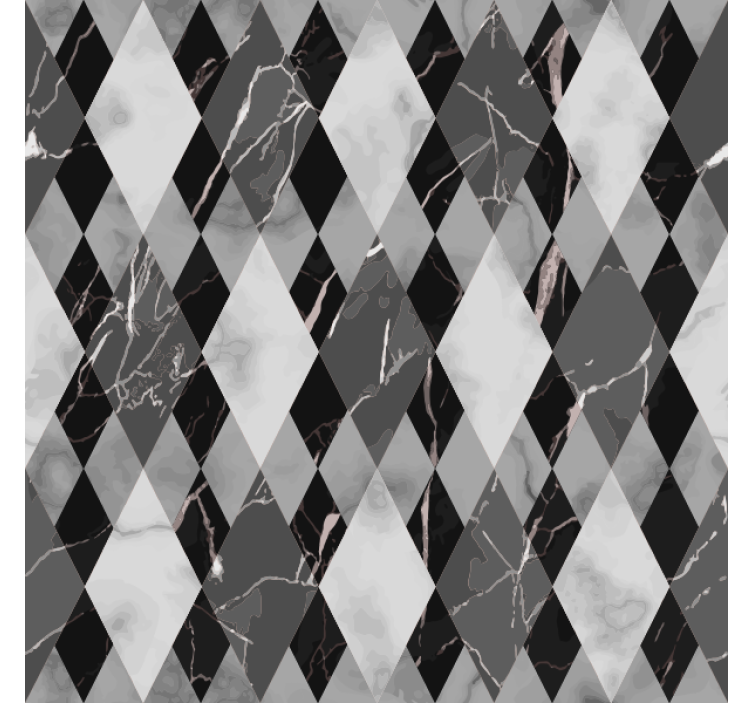Marble effect wallpaper in dark diamond pattern - TenStickers