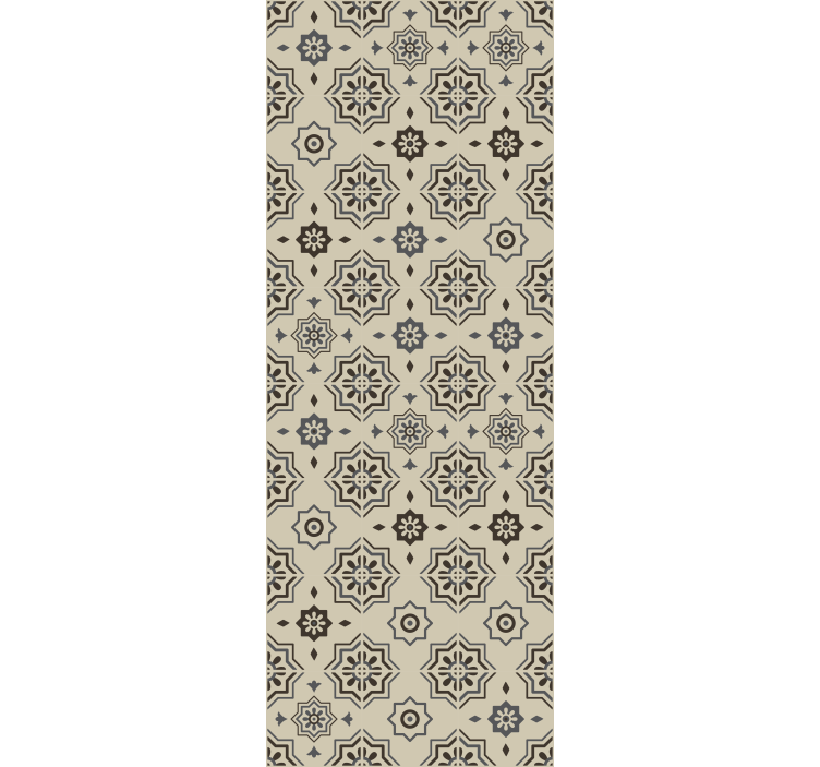 Tile effect wallpaper with patterned design - TenStickers