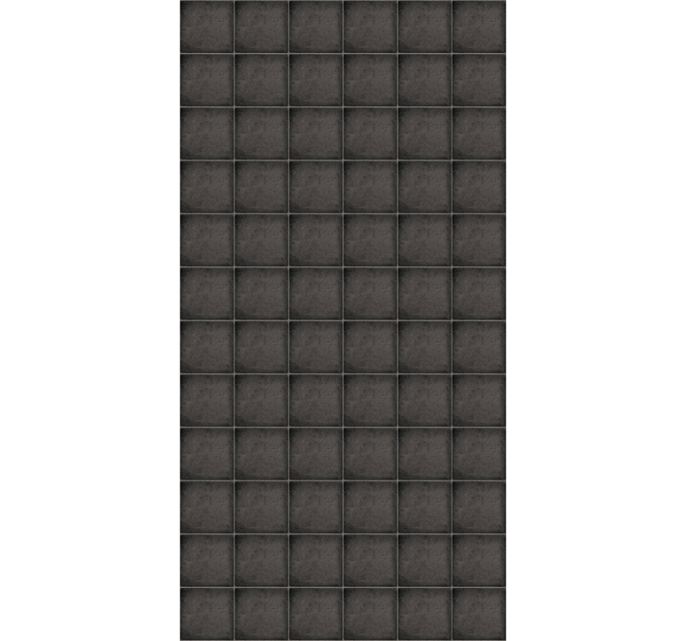 Tile effect wallpaper black square stone tiles - TenStickers