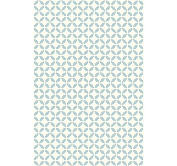 Tile effect wallpaper with circular pattern design - TenStickers