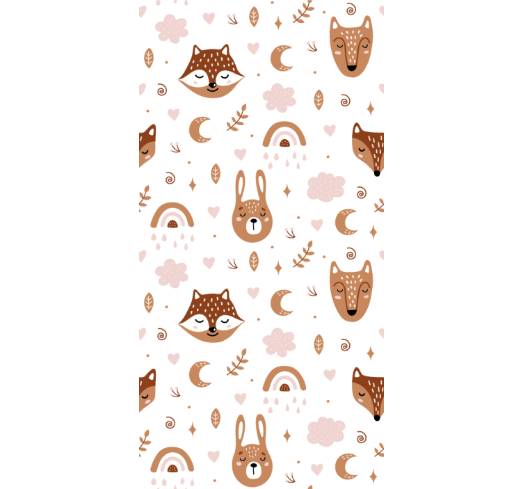Wallpaper childrens room woodland creatures - TenStickers