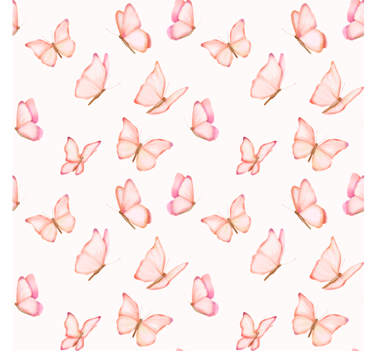 Butterflies wallpaper pink design - TenStickers