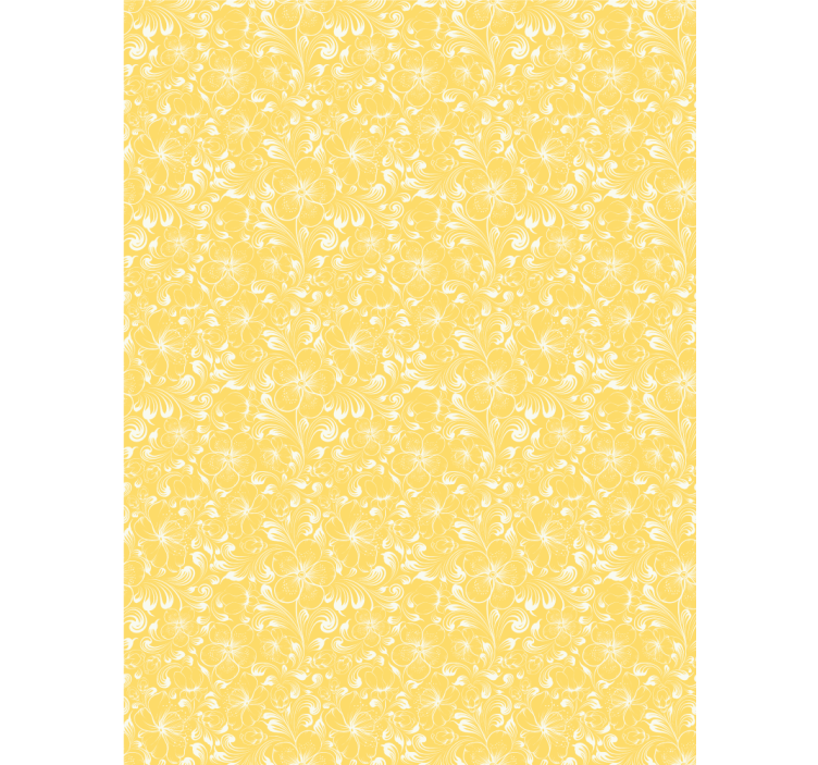 Hallway wallpaper with delicate yellow motif - TenStickers
