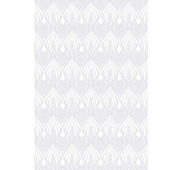 Nordic wallpaper white and grey leaves pattern - TenStickers