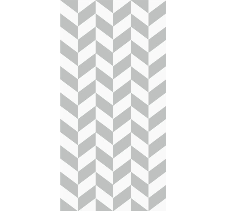 Nordic wallpaper white and grey herringbone pattern - TenStickers
