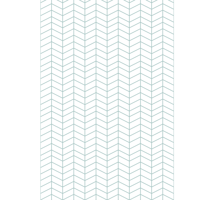 Nordic wallpaper blue zigzag lines on white background - TenStickers