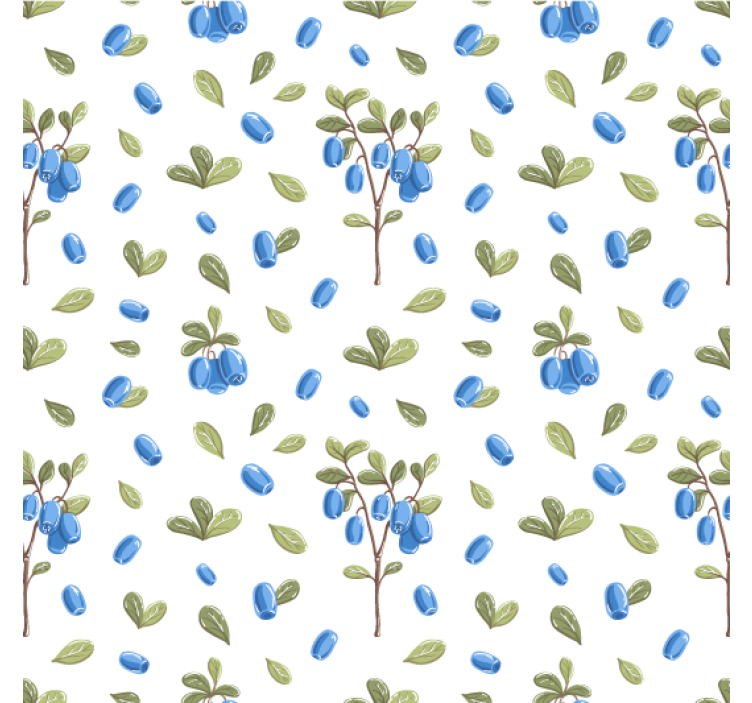 Living area wallpaper botanical blue design - TenStickers