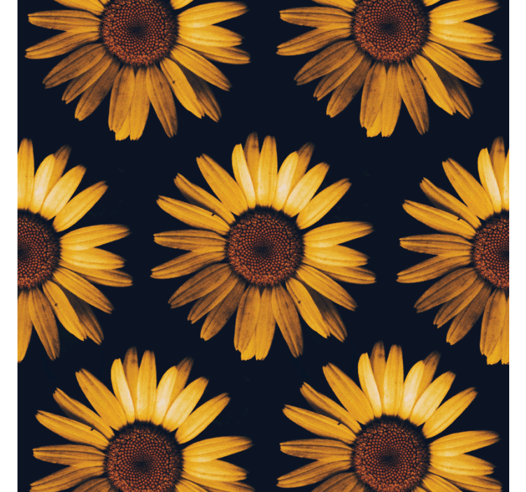 Flowers wallpaper yellow sunflower design - TenStickers