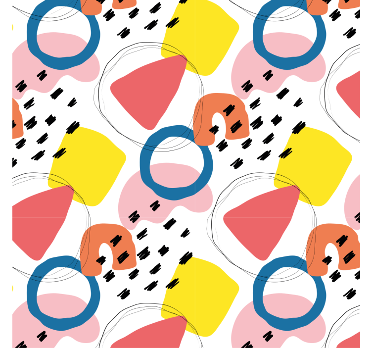Retro wallpaper geometric pattern art design - TenStickers