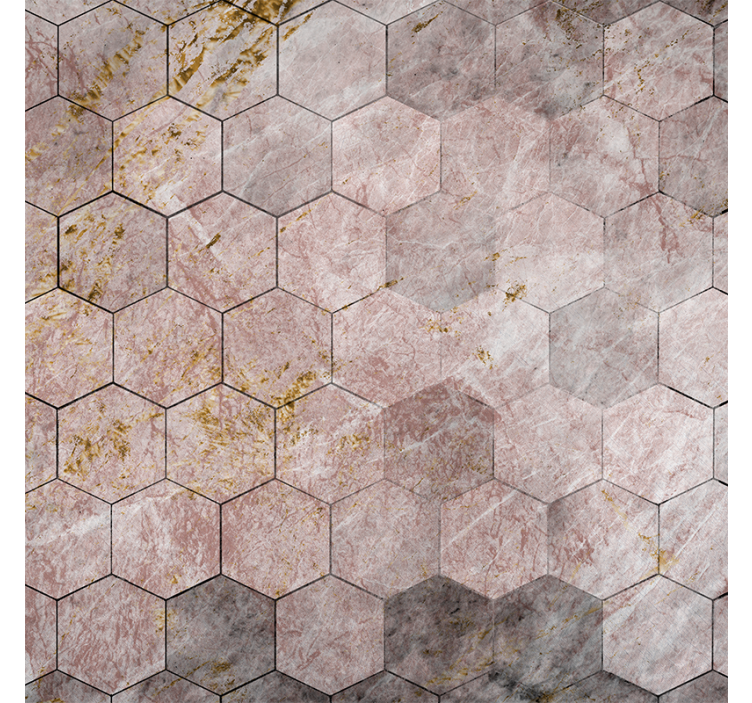 Retro wallpaper hexagonal ombre pattern - TenStickers