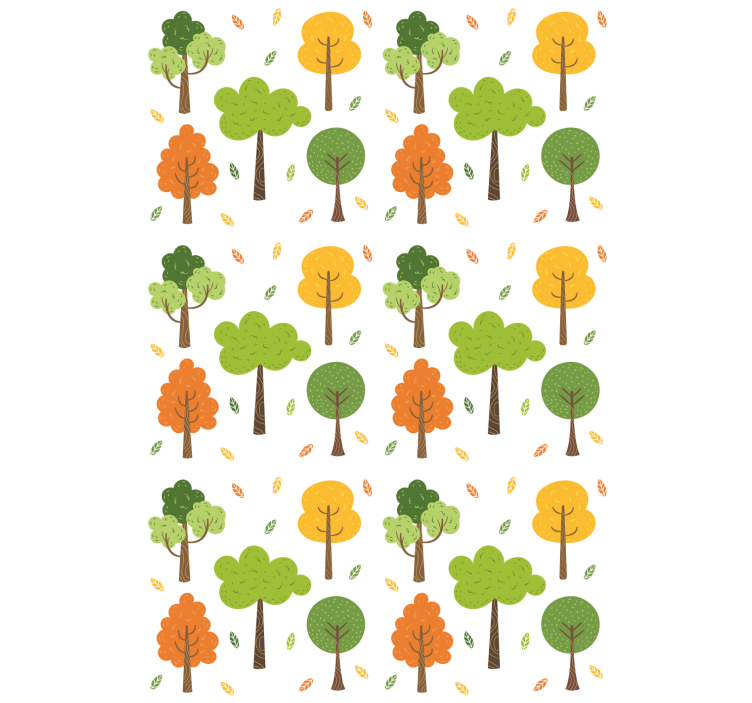 Colorful pattern wallpaper of a tree - TenStickers