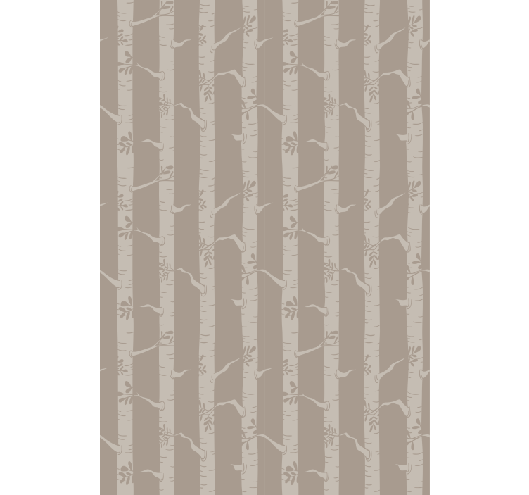Wallpaper of a tree thin trees scandinavian design - TenStickers