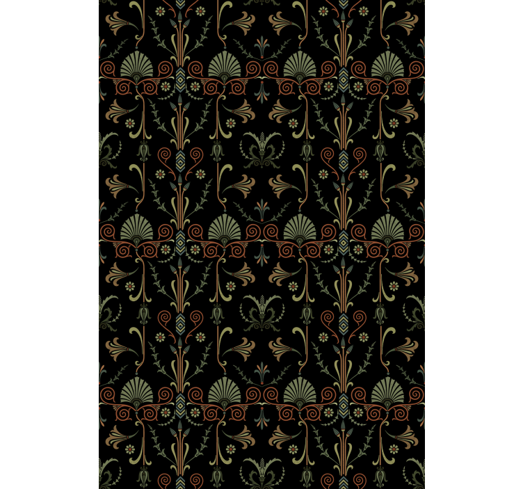 Kitchen wallpaper with elegant leaf patterns - TenStickers